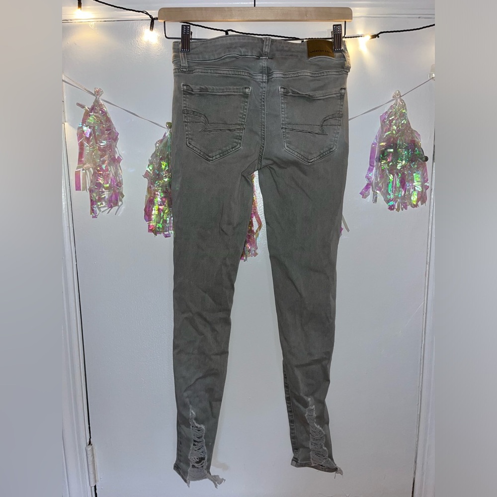 American Eagle Outfitters ripped low rise leggings